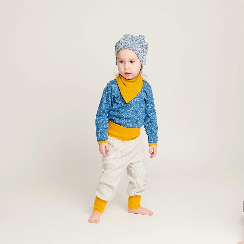 Baby Pants "Rib Glacier/Mustard"