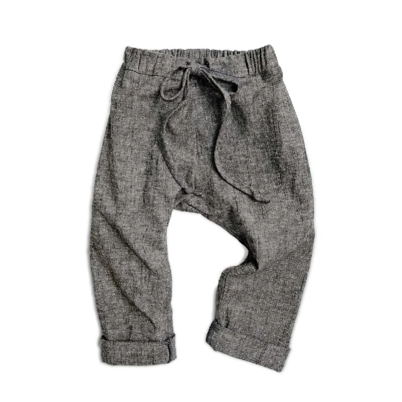 Charcoal Chambray Grow with Me Pants