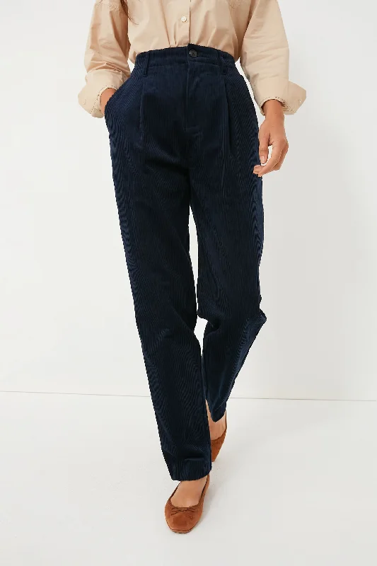 Navy Rugged Corduroy Boy Pant