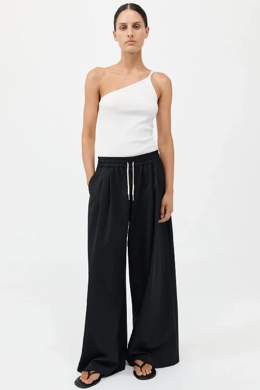 WOOL DRAWSTRING PANTS