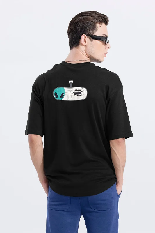 Just Ride Black Oversized T-Shirt