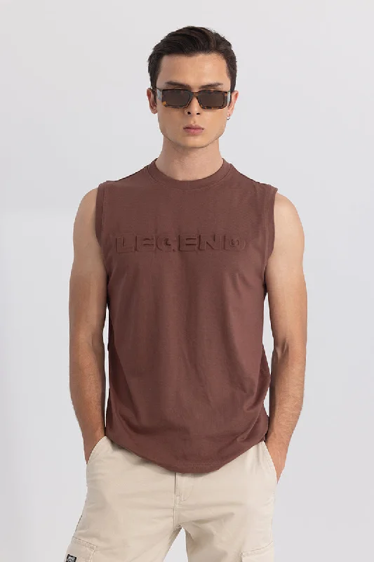 Legend Brown Sleeveless T-Shirt