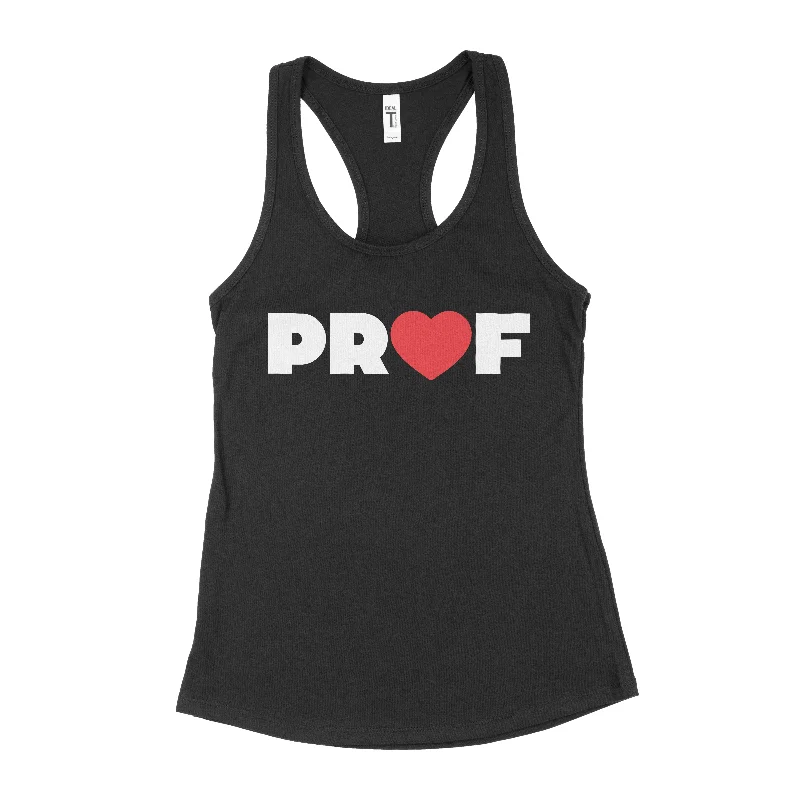 PROF "Heart" Women's Black Tank Top