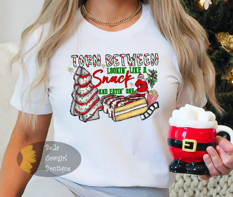 Torn Between Lookin Like A Snack And Eating One Christmas Tree Cake T-Shirt