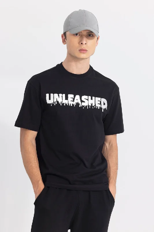 Unleashed Black Korean Styled T-Shirt