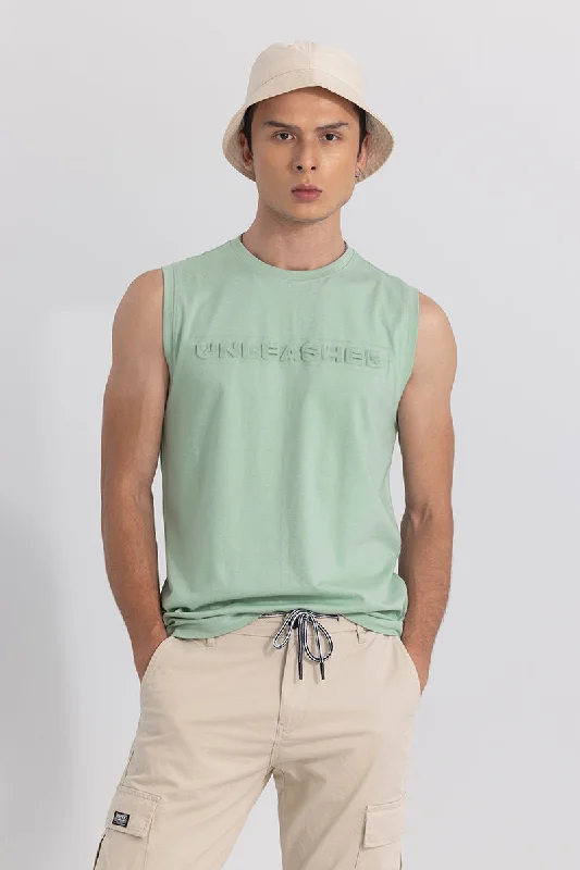 Unleashed Mint Green Sleeveless T-Shirt