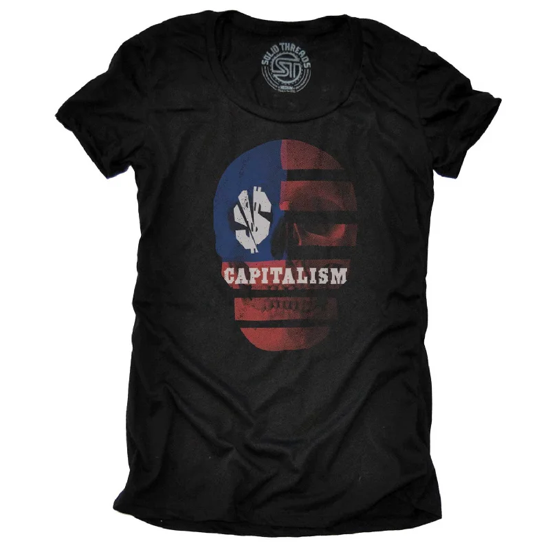 Women's Capitalism Skull T-shirt | Supports Income Equality