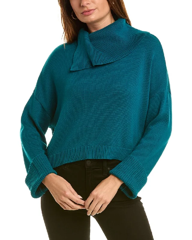 525 America Lily Split Turtleneck Sweater