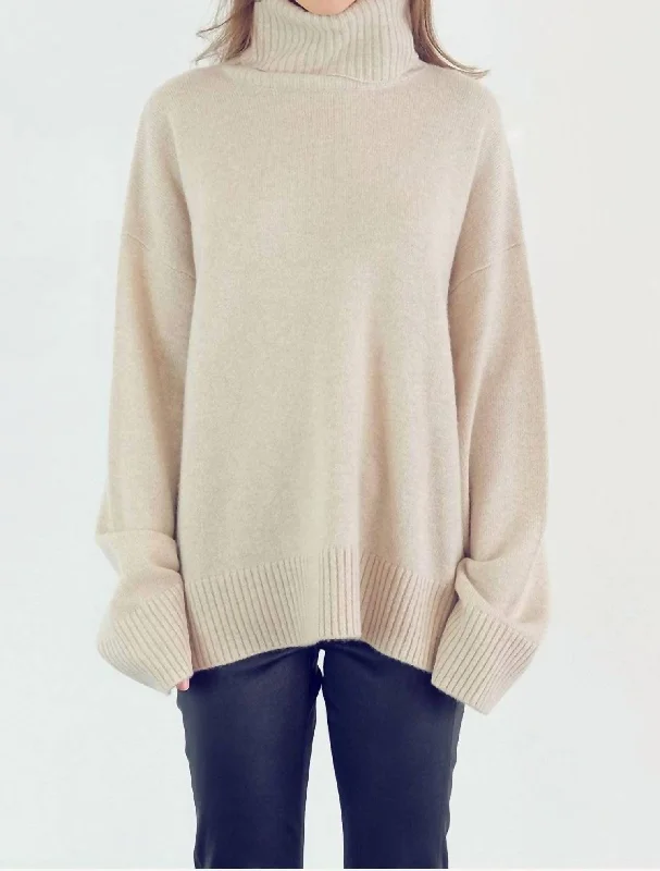 Charlie Chunky Turtleneck In Oatmeal