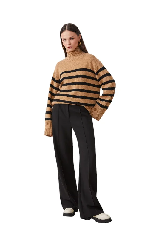 Palacio Sweater - Camel/Black Stripe