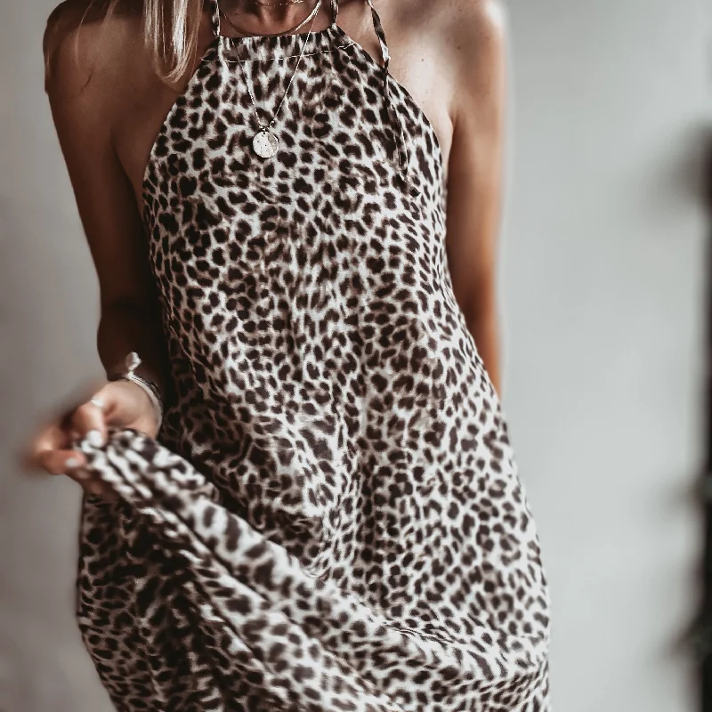 Leopard tie summer dress *NEW*