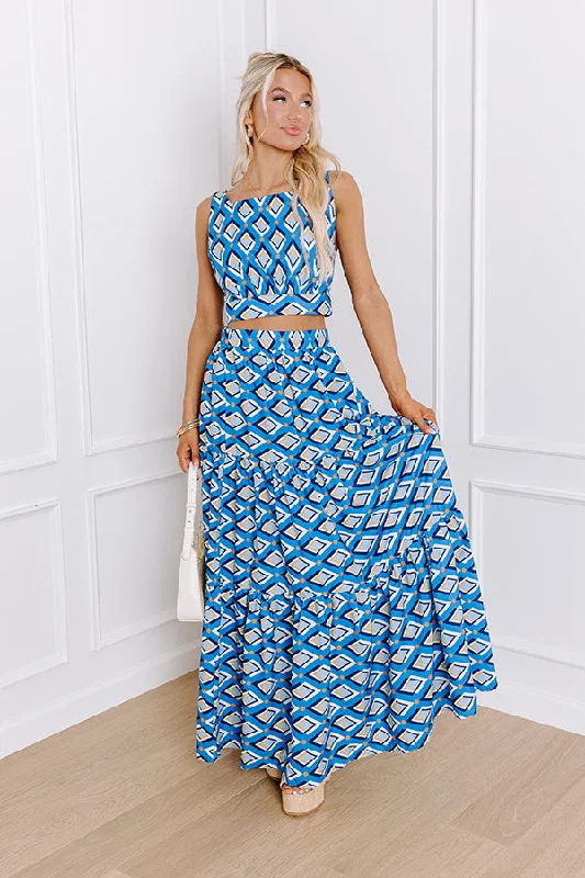 Oceanside Brunch High Waist Maxi Skirt