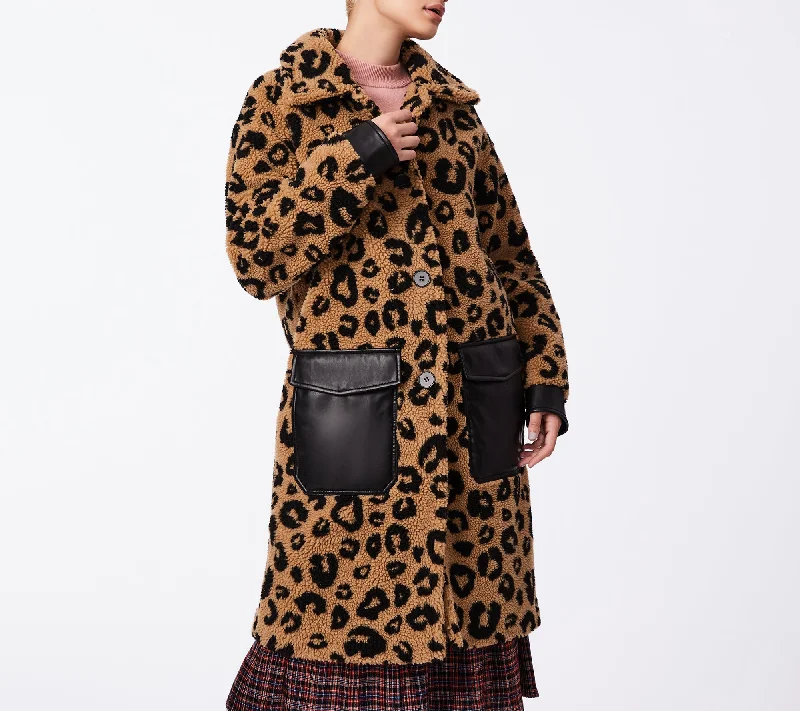 Leopard Sherpa Coat