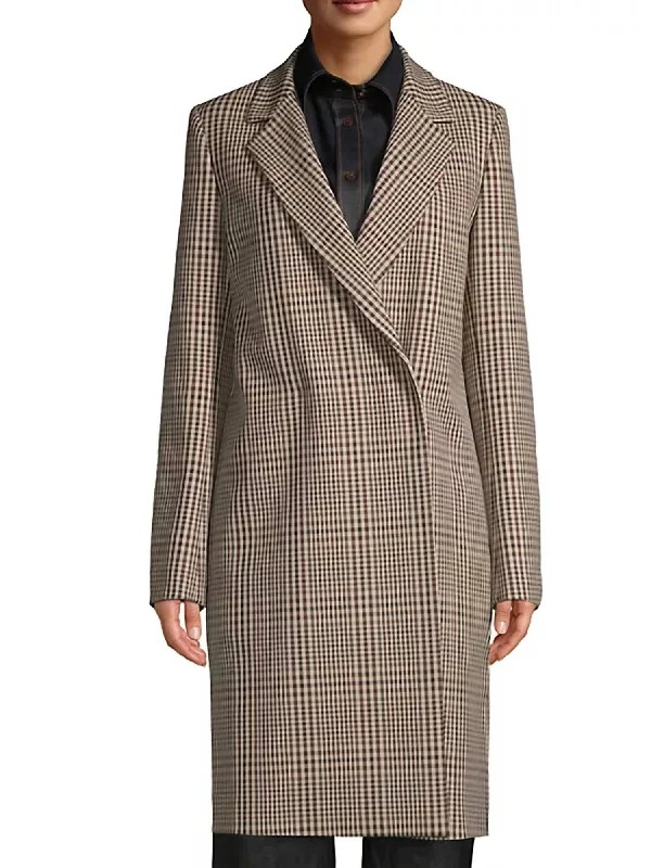 Emmalyse Plaid Coat In Melba Multi