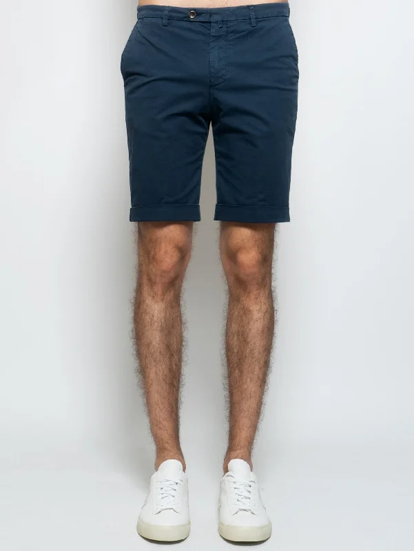 Bermuda Chino in Cotone Blu