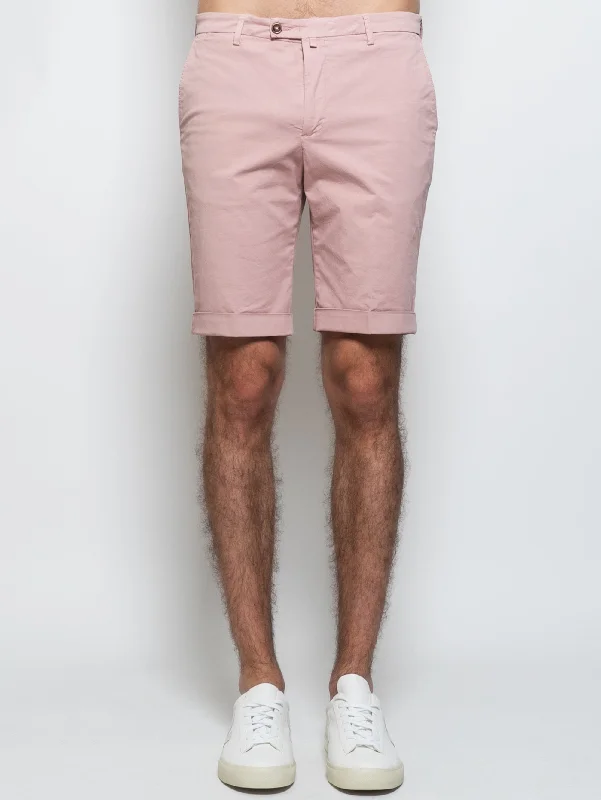 Bermuda Chino in Cotone Rosa