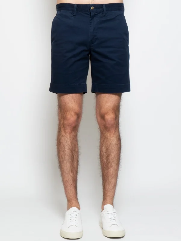 Short in Cotone Straight-Fit Blu