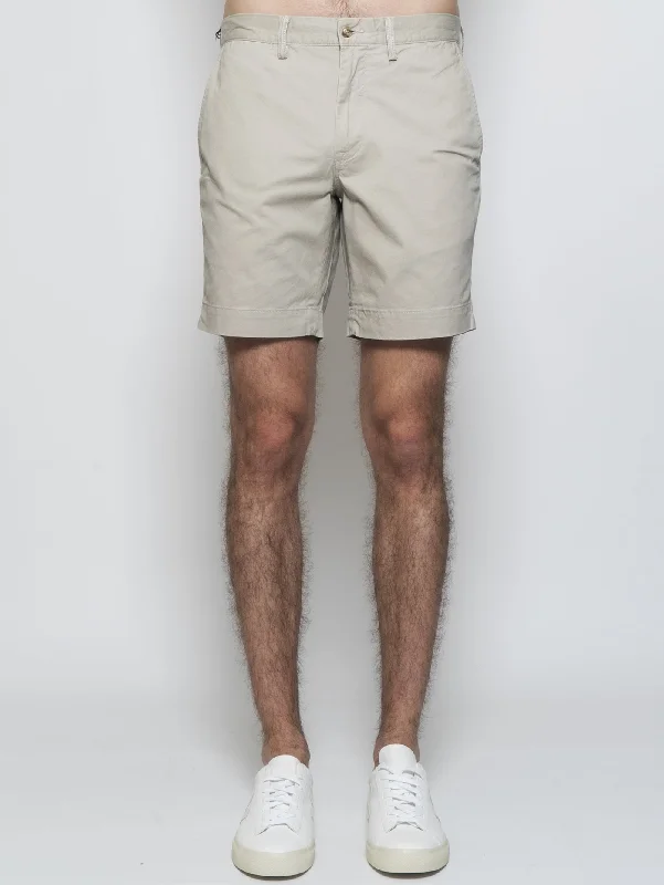 Short in Cotone Straight-Fit Khaki