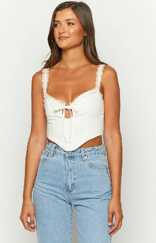 Kristin White Corset Top