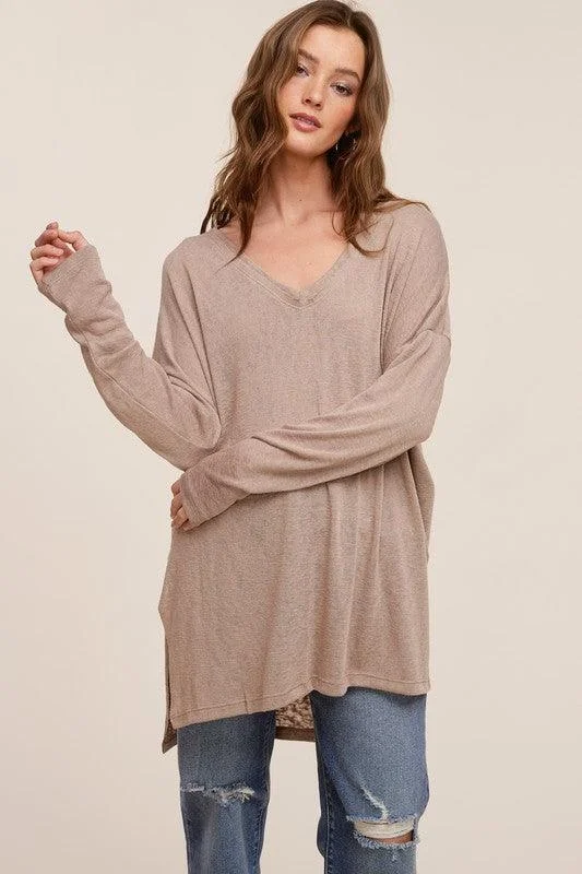 Elizabeth Slub V-Neck Top FINAL SALE