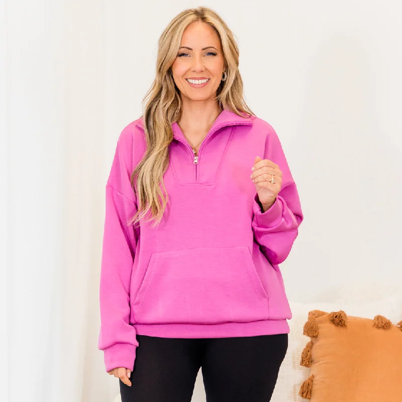 Sporty Chic Pullover, Pink