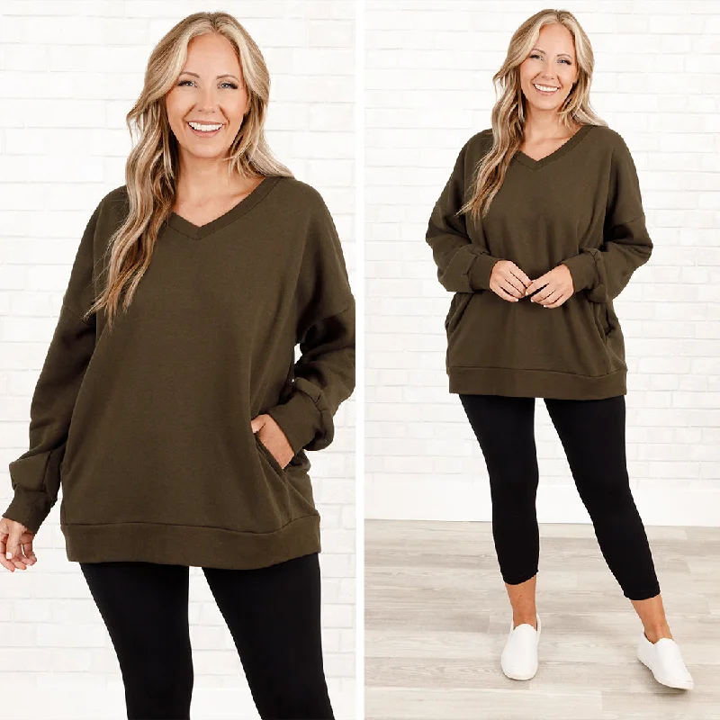 Very Special Sweatshirt, Dark Olive