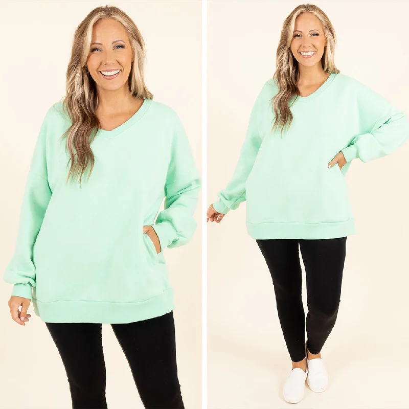 Very Special Sweatshirt, Green Mint