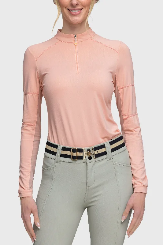 Coral Paneled Long Sleeve Sun Shirt