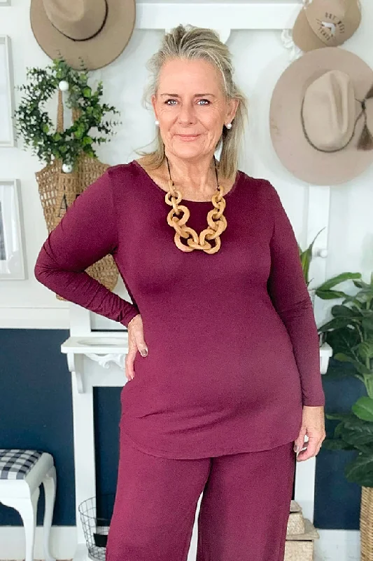 Margot Top - Burgundy