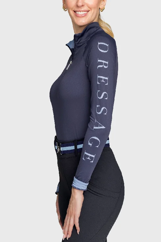 Navy "Dressage" Long Sleeve Sun Shirt