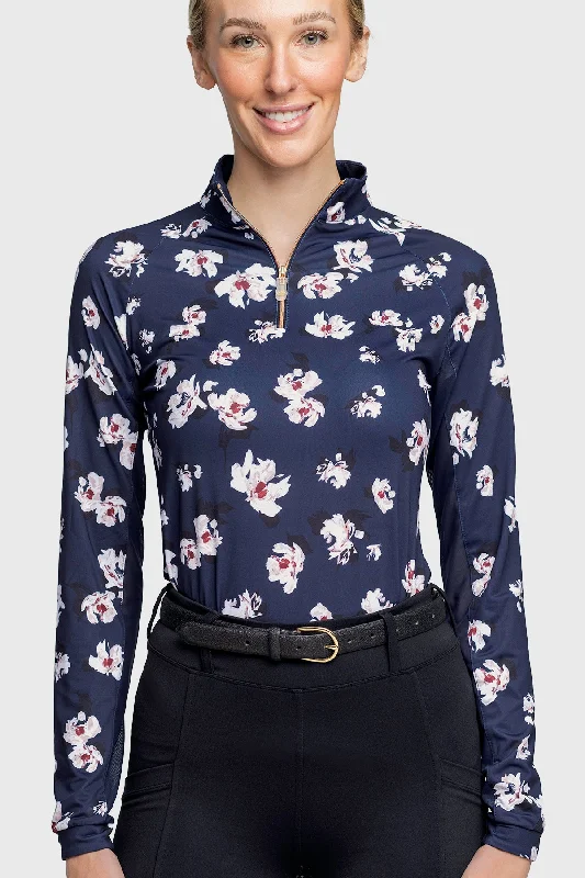 Navy Floral Long Sleeve Sun Shirt