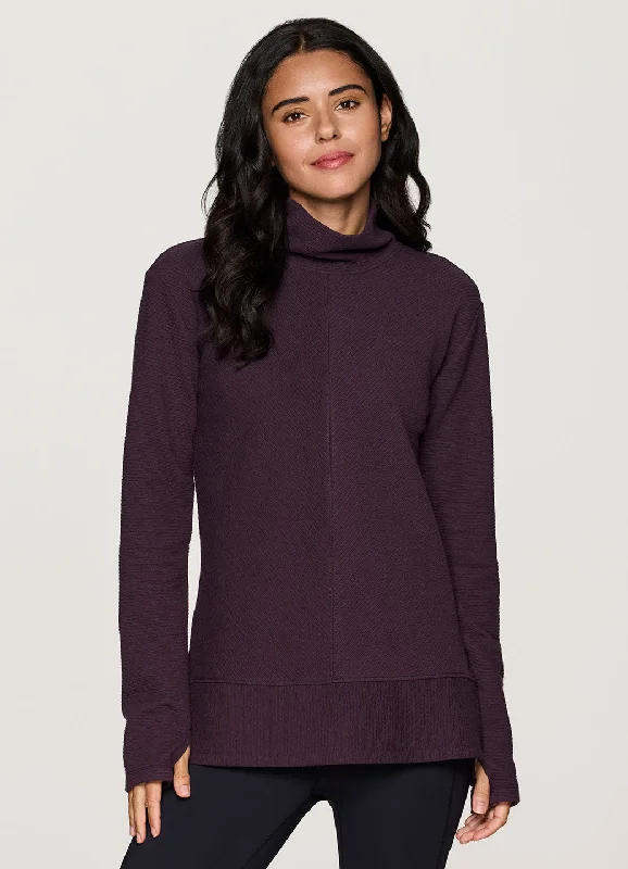 Studio Jacquard Mock Neck Pullover