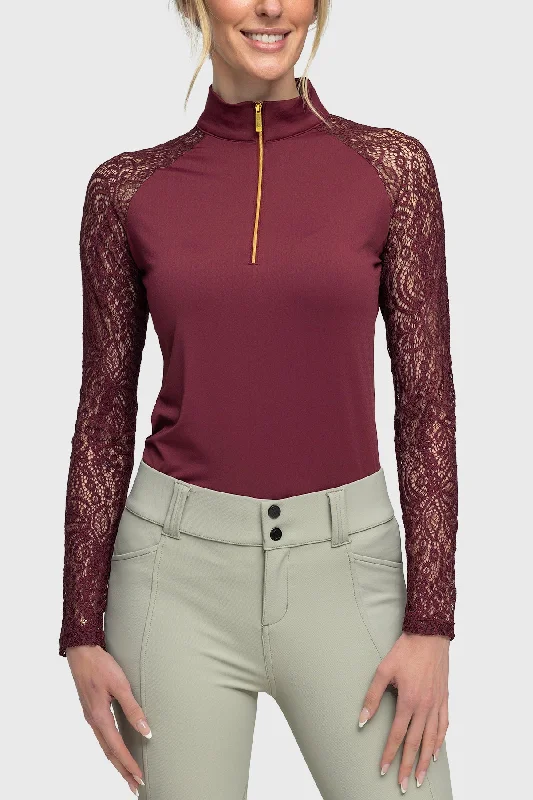 Tawny Port Lace Long Sleeve Sun Shirt